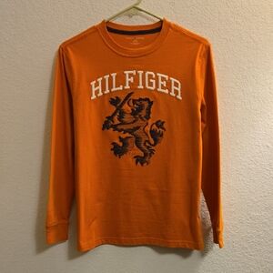 Tommy Hilfiger Vibrant Orange Graphic Long Sleeve - Large (12-14)
